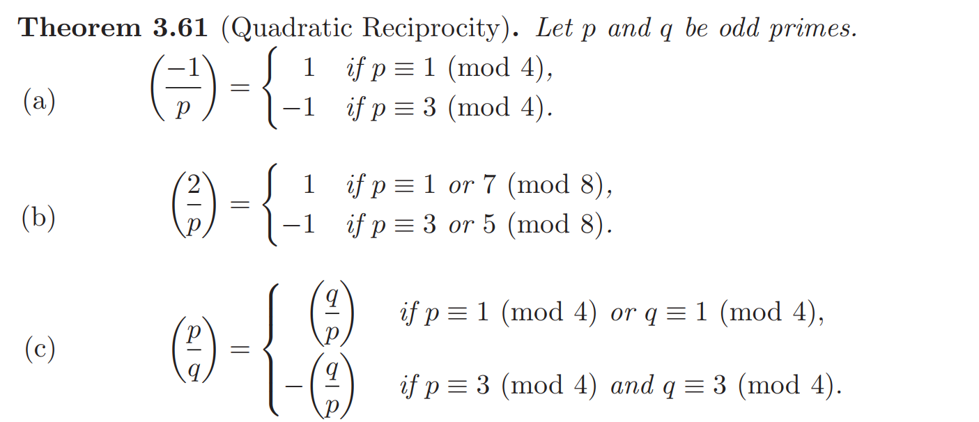 Quadratic Reciprocity